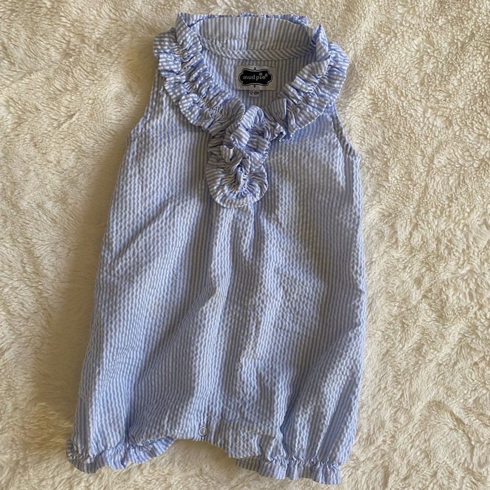 MUDPIE | Seersucker Romper 12-18mths